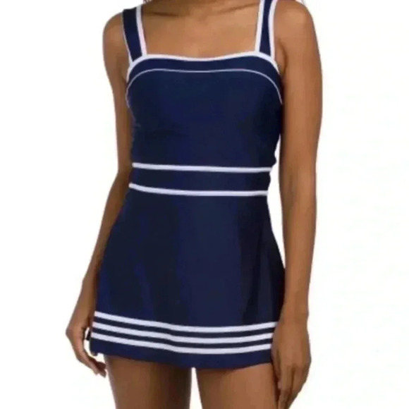 Shore Shapes pink barbie beach slimming all in One Piece Swimsuit Dress Size 10 - Picture 1 of 5